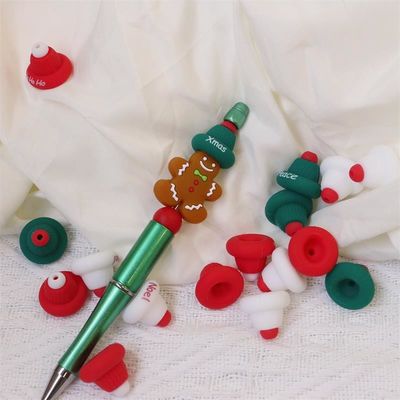 Fabricante Paisen Perlas de serie de Navidad personalizadas duraderas y divertidas 100% Focales de silicona seguros para profesionales