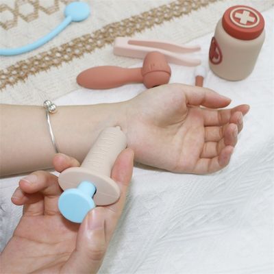 Juguetes para bebés de silicona con función de juego de rol de doctor de 8 piezas
