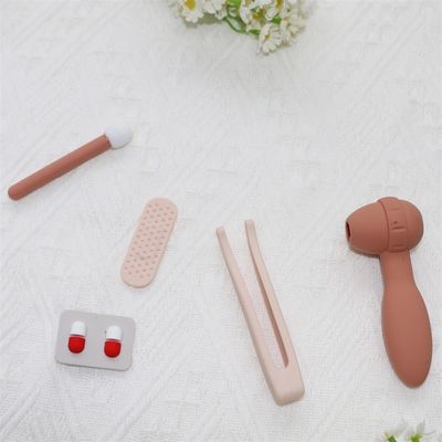 204g Silicona Doctor juego de juego personalizado de la caja de transporte médico para niños