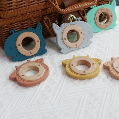 Calmar las encías dolorosas Silicona Baby Teether Dientes jugando suave oveja ballena