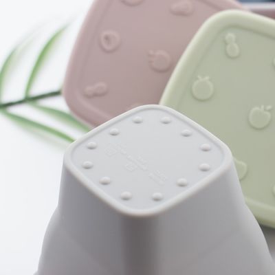 Taza de silicona impresa para beber con paja 12*7*10cm de calidad