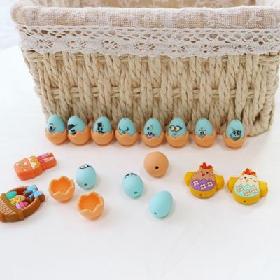 Perlas de silicona para dientes suaves seguras duraderas de Pascua Perlas de huevo de silicona con agujero para hacer plumas
