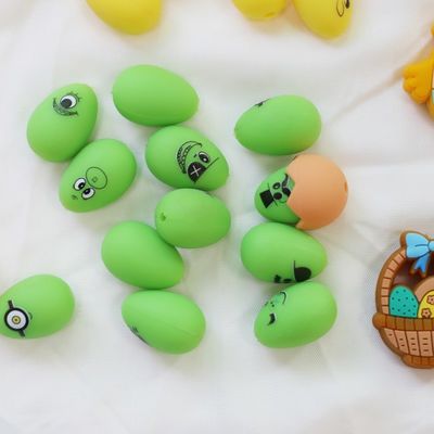 Perlas de silicona para dientes suaves seguras duraderas de Pascua Perlas de huevo de silicona con agujero para hacer plumas