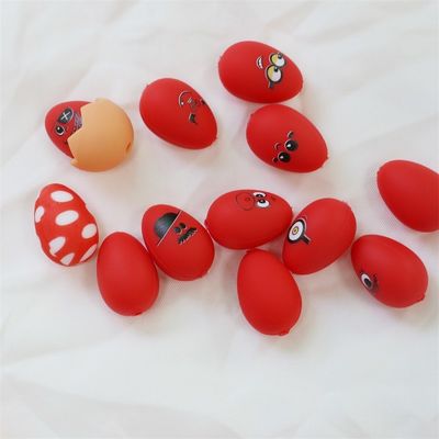 Perlas de silicona para dientes suaves seguras duraderas de Pascua Perlas de huevo de silicona con agujero para hacer plumas