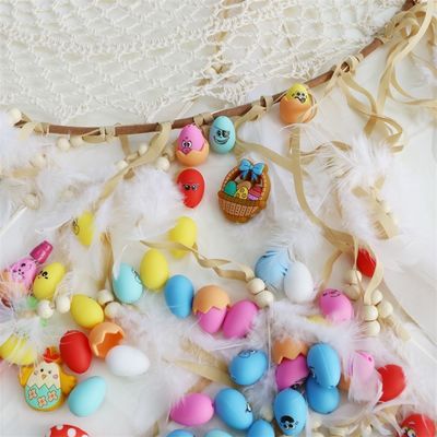 Perlas para dientes de silicona con diseño de impresión personalizado huevos de Pascua 3D de silicona con focos de concha