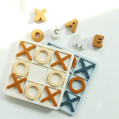 Rango de edad 1-4 Silicona Puzles de rompecabezas Promueve el desarrollo cognitivo Educativo Silicona XO Puzzles juguetes