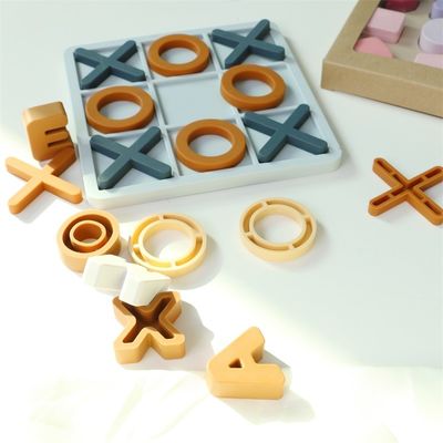 Rango de edad 1-4 Silicona Puzles de rompecabezas Promueve el desarrollo cognitivo Educativo Silicona XO Puzzles juguetes