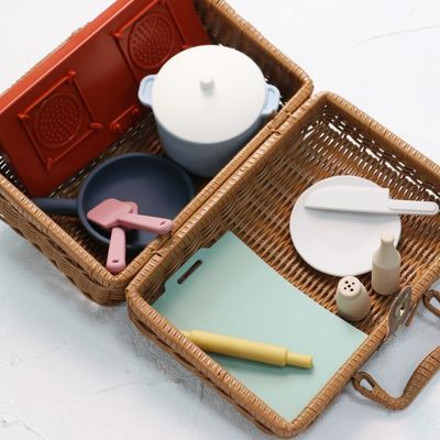 Fábrica Nueva llegada Fingir juego juego juguetes de cocina Montessori Educación Silica Gel de cocina juguete de silicona