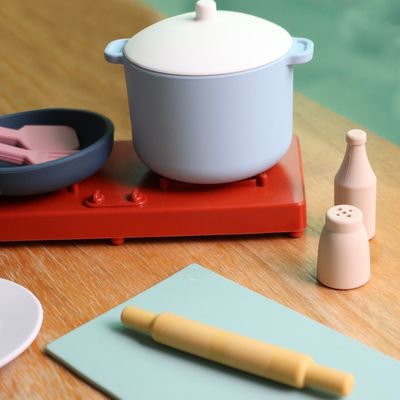 Fábrica Nueva llegada Fingir juego juego juguetes de cocina Montessori Educación Silica Gel de cocina juguete de silicona