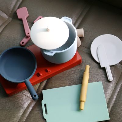 Fábrica Nueva llegada Fingir juego juego juguetes de cocina Montessori Educación Silica Gel de cocina juguete de silicona