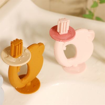 Teether libre de BPA Silicona de textura suave fácil de sostener Ayuda con el alivio del dolor de muelas Mejores juguetes de muelas para bebés