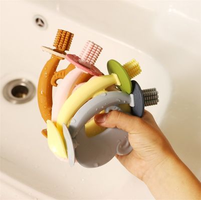 Teether libre de BPA Silicona de textura suave fácil de sostener Ayuda con el alivio del dolor de muelas Mejores juguetes de muelas para bebés