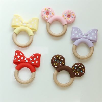 Teether de silicona flexible para bebés con material no tóxico y diseños de animales lindos juguetes para bebés recién nacidos