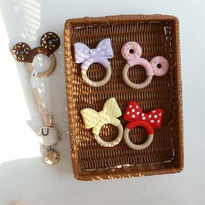 Teether de silicona flexible para bebés con material no tóxico y diseños de animales lindos juguetes para bebés recién nacidos