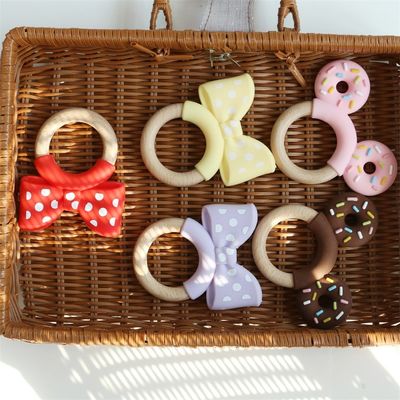 Teether de silicona flexible para bebés con material no tóxico y diseños de animales lindos juguetes para bebés recién nacidos