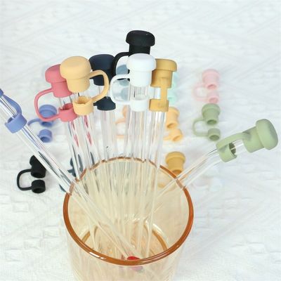 Toppers de paja de silicona hechos a medida para tumblers Sombreros de tapa de paja de silicona sin PVC sin BPA