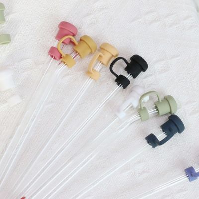 Toppers de paja de silicona hechos a medida para tumblers Sombreros de tapa de paja de silicona sin PVC sin BPA