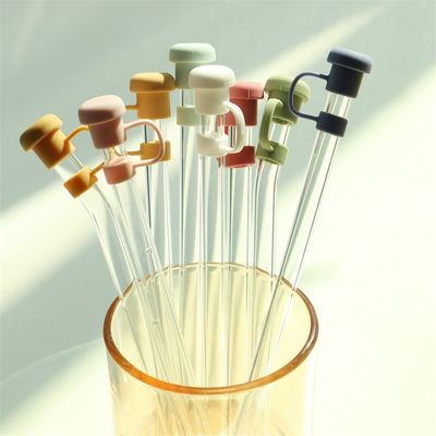Toppers de paja de silicona hechos a medida para tumblers Sombreros de tapa de paja de silicona sin PVC sin BPA