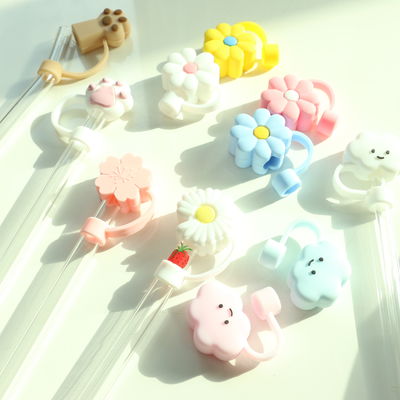Por mayor FULL Silicona PVC sin BPA sin BPA Silicona de paja Topper nubes cubre perfecto para 6-12mm de paja