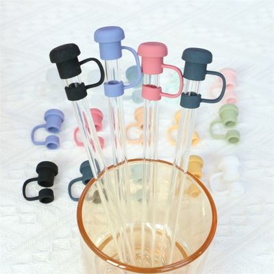 No-tóxico de silicona hecha a medida de paja de cubierta Toppers sombrero de tapa para tumblers paja