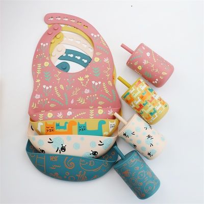 Capacidad 200ml Silicone Sippy Cup con paja de alta durabilidad