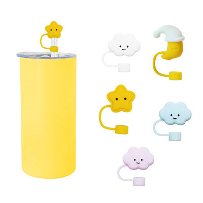 Diferentes flores de silicona de paja de paja de sombrero de sombrero Toppers Caps para la copa Tumbler