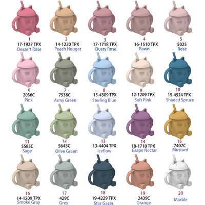 Calidad alimenticia Silicona de paja Sippy Cup 200 ml Capacidad