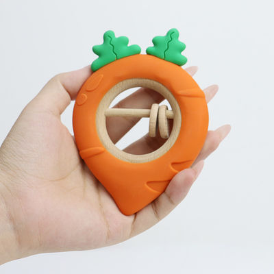 Fábrica de zanahorias Bebé Bpa Gratis Mayorista juguetes de silicona para dientes para bebés Bpa Gratis Dientes de forma para bebés tamaño perfecto para la mano pequeña