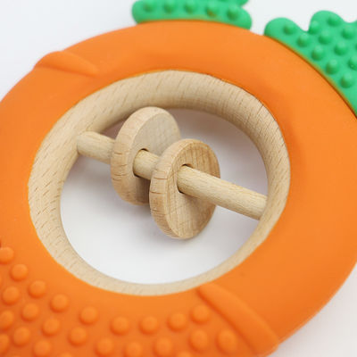 Fábrica de zanahorias Bebé Bpa Gratis Mayorista juguetes de silicona para dientes para bebés Bpa Gratis Dientes de forma para bebés tamaño perfecto para la mano pequeña
