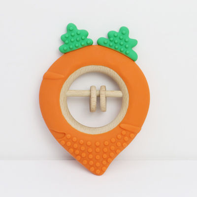 Fábrica de zanahorias Bebé Bpa Gratis Mayorista juguetes de silicona para dientes para bebés Bpa Gratis Dientes de forma para bebés tamaño perfecto para la mano pequeña