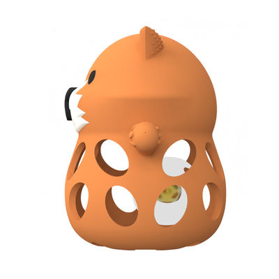 Fábrica de silicona personalizada 3D zorro animal BPA de calidad alimenticia libre juguetes de silicona de dientes de cascabel para bebés