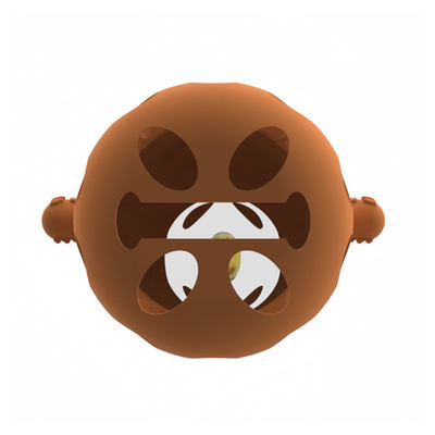 Fábrica de silicona personalizada 3D zorro animal BPA de calidad alimenticia libre juguetes de silicona de dientes de cascabel para bebés