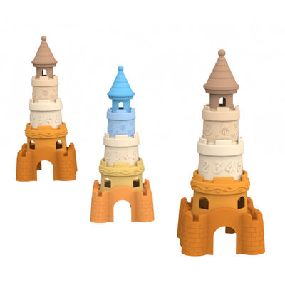 BSCI fábrica de silicona personalizada de apilamiento de juguetes para bebés educativos niños construcción torre apilador de juguetes de silicona