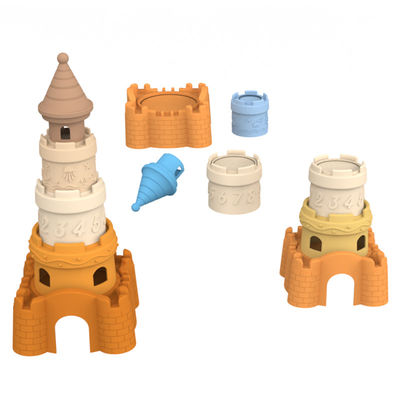 Conjunto de bloques de construcción de castillos de silicona