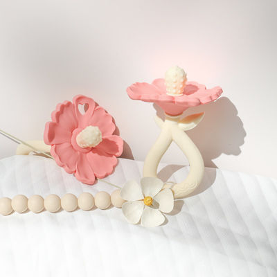 PAISEN Personalizado 6 meses Dientes en forma de planta de flores Dientes de goma natural 100% Dientes de silicona Dientes masticados Dientes suaves de bebé
