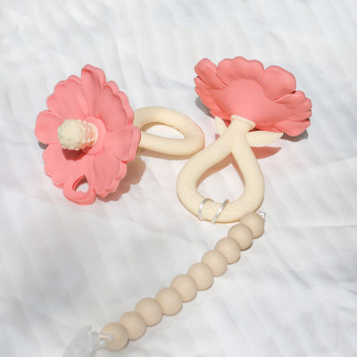 PAISEN Personalizado 6 meses Dientes en forma de planta de flores Dientes de goma natural 100% Dientes de silicona Dientes masticados Dientes suaves de bebé