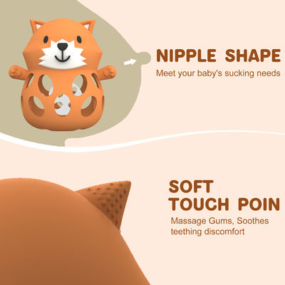 PAISEN Libre de BPA Animales Niño Dientes Juguetes de grado alimenticio Silicona Dientes Guantes Anticaída Muñeca Dientes de mano Dientes para masticar juguetes para bebés