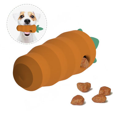 Fábrica de juguetes de Dongguan BPA libre de PVC libre de ftalatos libre de caucho blando silicona perro mascota dentición zanahoria forma de juguetes de silicio