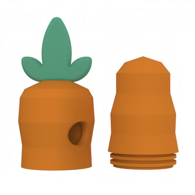Fábrica de juguetes de Dongguan BPA libre de PVC libre de ftalatos libre de caucho blando silicona perro mascota dentición zanahoria forma de juguetes de silicio