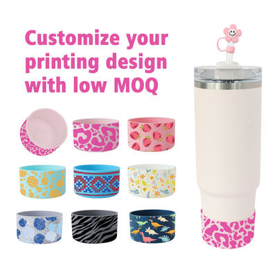 Botella de amortiguador de silicona manguera para apagador 40 oz 7.5cm botella de tumbler Stanley Cup botellas de silicona de fondo de la tapa