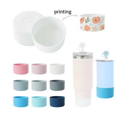Botellas de cubierta de silicona Botella de agua Botella para Owala 7.5cm 40oz Mancha protectora antideslizante Bottom Mancha de cubierta de taza Accesorios