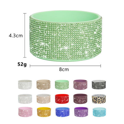 Taza al por mayor Glitter botella de silicona para 20-40oz tapa de botella tapa de manga inferior protector botella de tumbler impresa