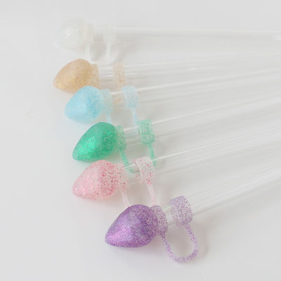 NUEVA Llegada diseños de brillo de corazón de diamantes tapa de paja Topper 3D 10mm Toppers de paja Sombreros para tumblers copas vasos