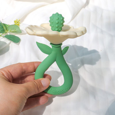 PAISEN Dientes para bebés de flores a medida Dientes para bebés de alimentación juguetes de masticación de calidad alimentaria Dientes para bebés de silicona Dientes molares Dientes para bebés de mano producto
