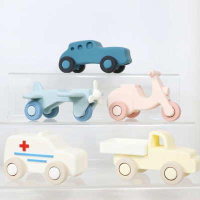 Juguetes de Coche y Avión Montessori de Silicona Suave – Juguetes de Desarrollo No Tóxicos para Bebés