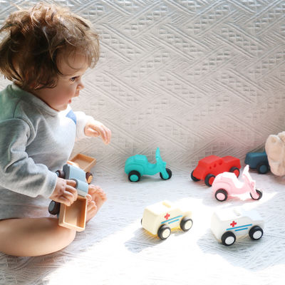Juguetes de Coche y Avión Montessori de Silicona Suave – Juguetes de Desarrollo No Tóxicos para Bebés