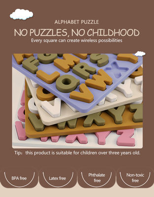 Nuevo diseño Puzzle de silicona 3D Jigsaw juguetes para bebés para recién nacidos Puzzle Montessori Cognitivo juegos de mesa de juego de educación temprana