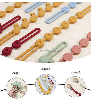 Collar chupete cadena de forma focal cuentas para bolígrafos con cuentas de silicona de dentición enfoque cuentas de juguetes para niños