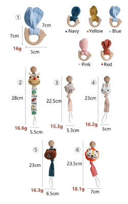 Collar chupete cadena de forma focal cuentas para bolígrafos con cuentas de silicona de dentición enfoque cuentas de juguetes para niños