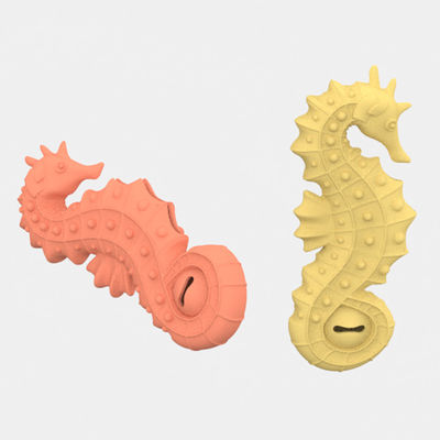 Venta caliente sin BPA Silicona Perro de caballo de mar Puzzle juguete huevo cachorro comida de alimentación lenta Perro de mascota juguetes interactivos de mascota de silicona